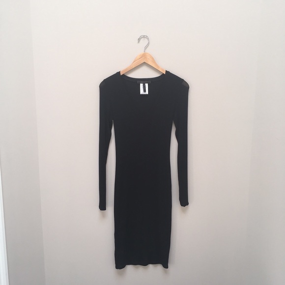 BCBGMaxAzria black dress with sleeve - Picture 2 of 7